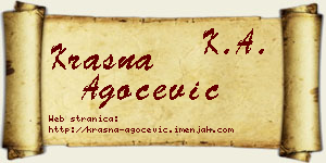 Krasna Agočević vizit kartica